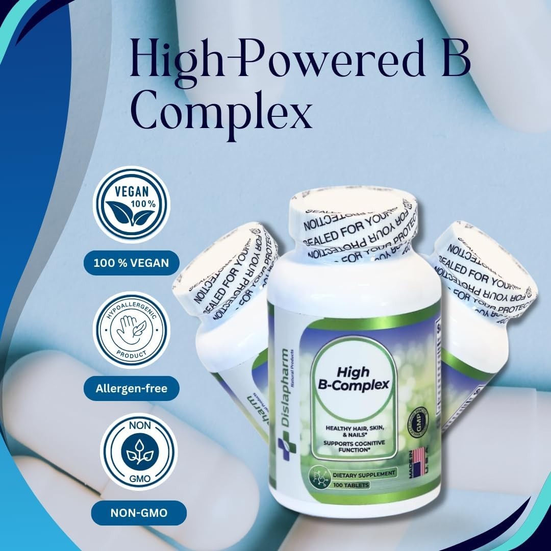 High B Complex Vitamins for Women with Riboflavin (100 tabs) Exp:07/26