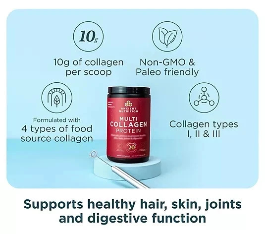 Pack of 3-Ancient Nutrition Multi Collagen Protein Powder – 16.2oz Free Shipping