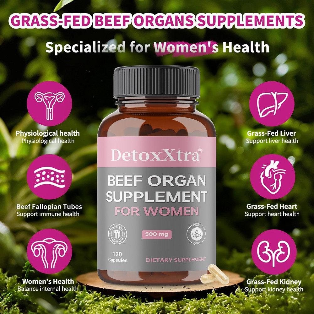 Grass-Fed Beef Organ Supplement for Women – Liver & Overall Health 30~120 Caps