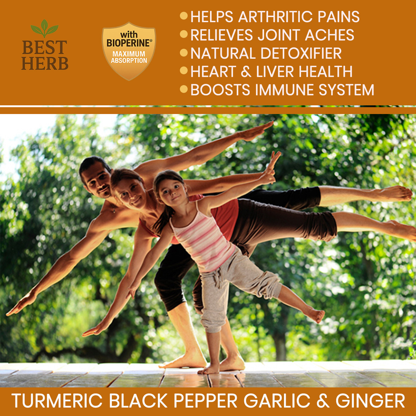 240 PURE TURMERIC GARLIC GINGER BLACK PEPPER EXTRACT 95% CURCUMIN TUMERIC PILLS