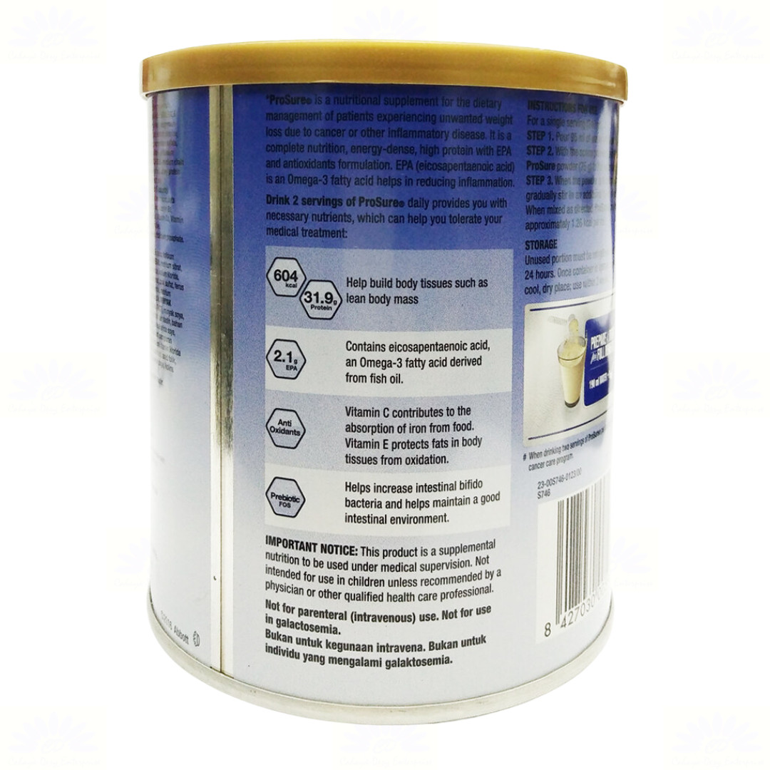 2 X Abbott Pro Sure Vanilla Milk 380g – High Protein, Prebiotic & EPA Powder