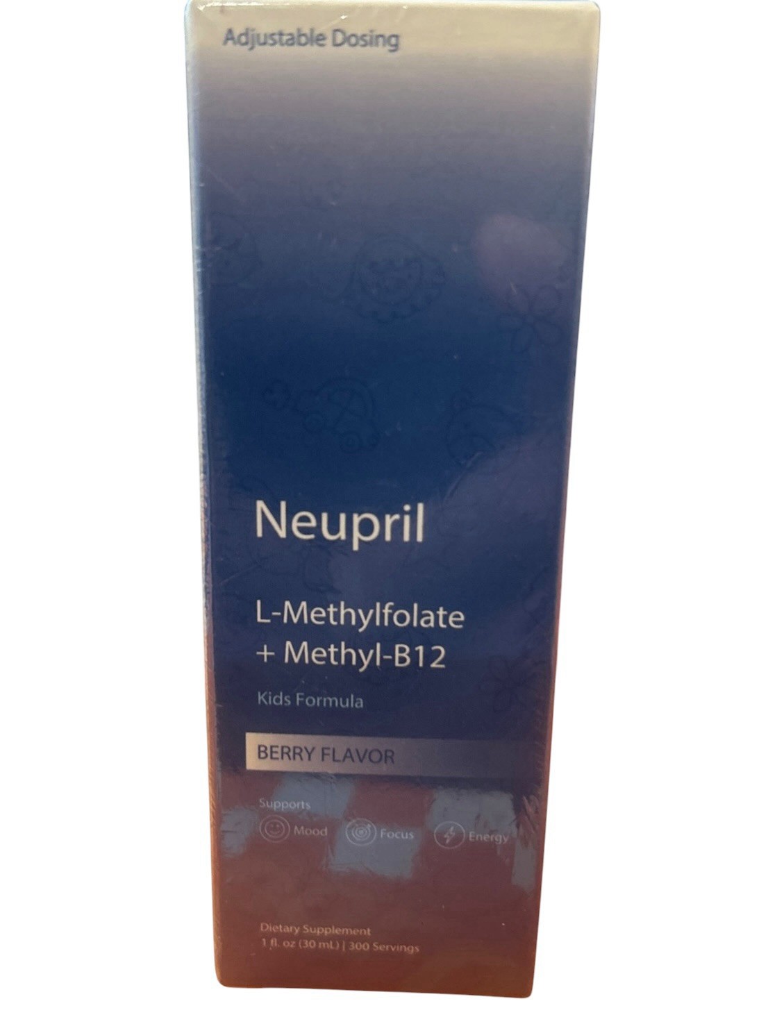 neupril L-Methylfolate Methyl-B12 Kids Liquid Berry Flavor Mood Focus 1 fl oz