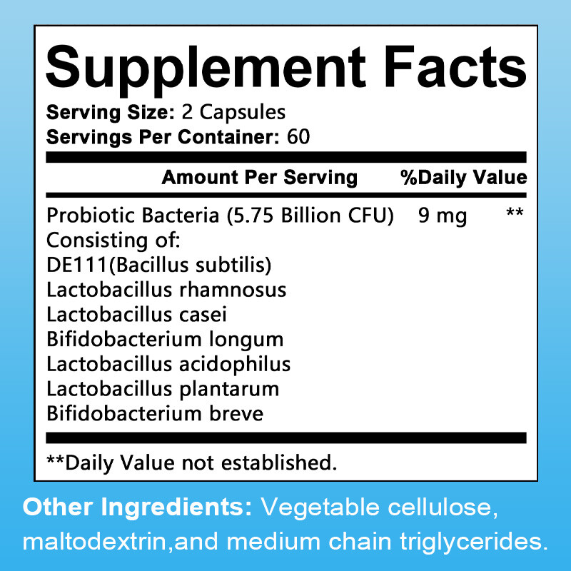 Advanced Probiotic 5.75 Billion CFU, Supports Digestive Intestinal Health