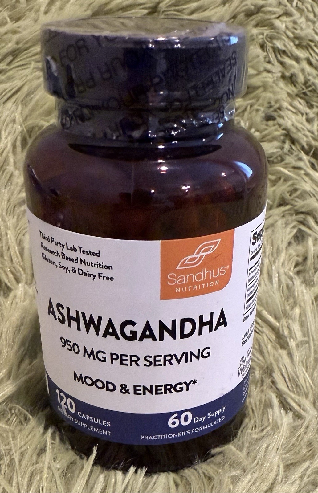 Sandhus Ashwagandha 950 mg Mood & Energy 120 Capsules 10/2027