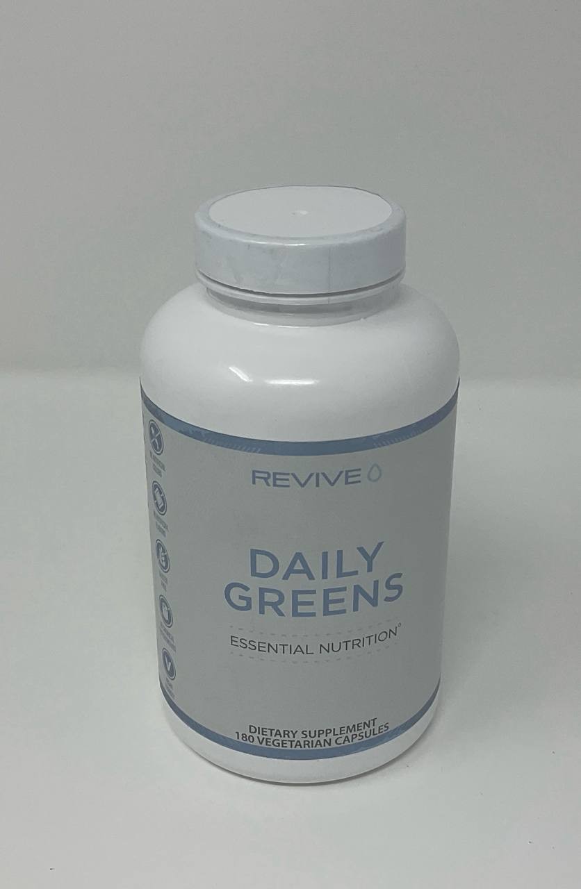 Revive Daily Greens Essential Nutrition 180 Vegetarian Capsules EXP 10/26