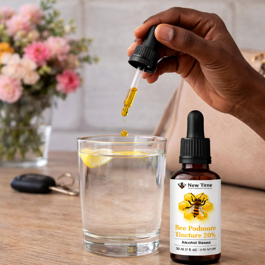 Pure Bee Podmore Tincture 20% – 3 Bottles 30 mL Each Alcohol Extract Liquid Drop