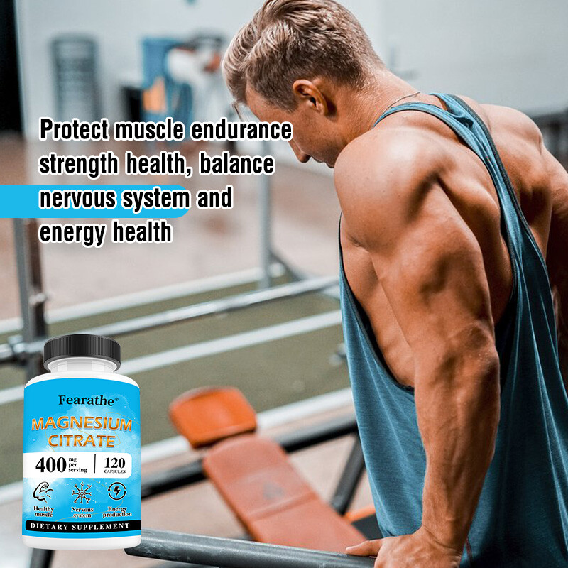 Magnesium Citrate 400mg Capsules Vegetarian/Gluten Free/Non-GMO