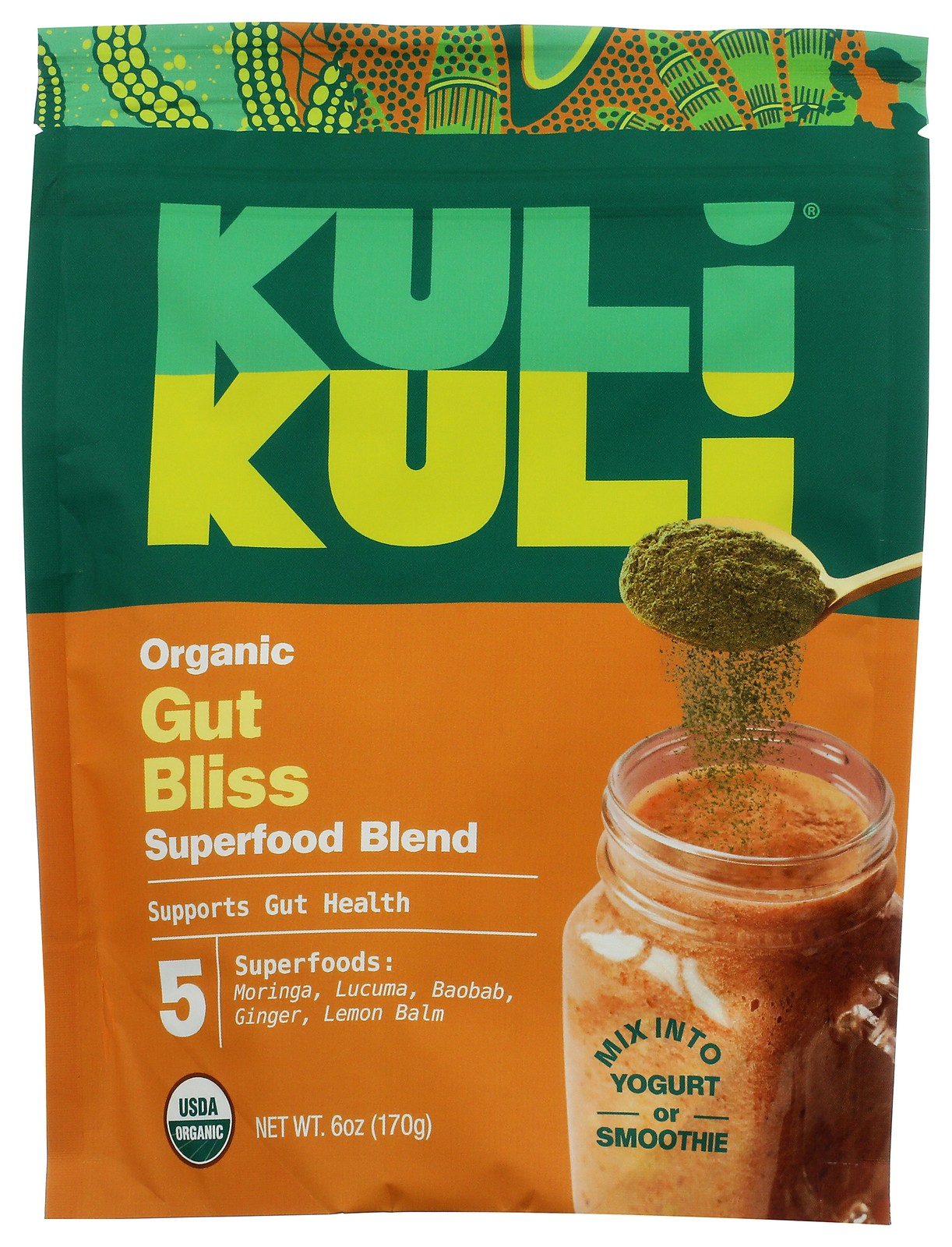 Kuli Organic Gut Bliss Superfood Powder 6 Oz 1 Pack
