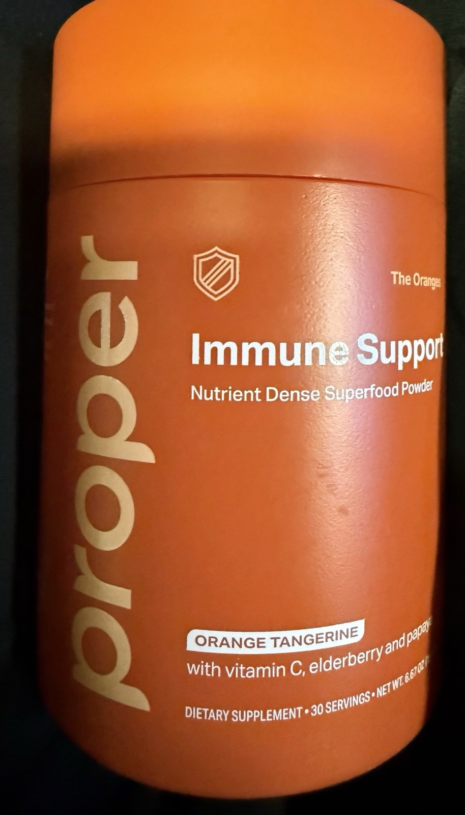 Proper Superfood Powder Orange Tangerine Immune Support Vitamin C Elderberry