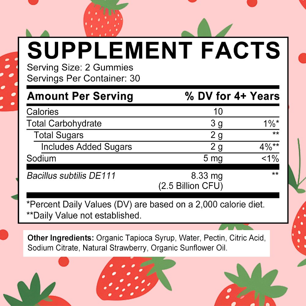 Children Probiotic Gummies for Gut&Immune Health,Kid-Friendly Vegan 60 Count