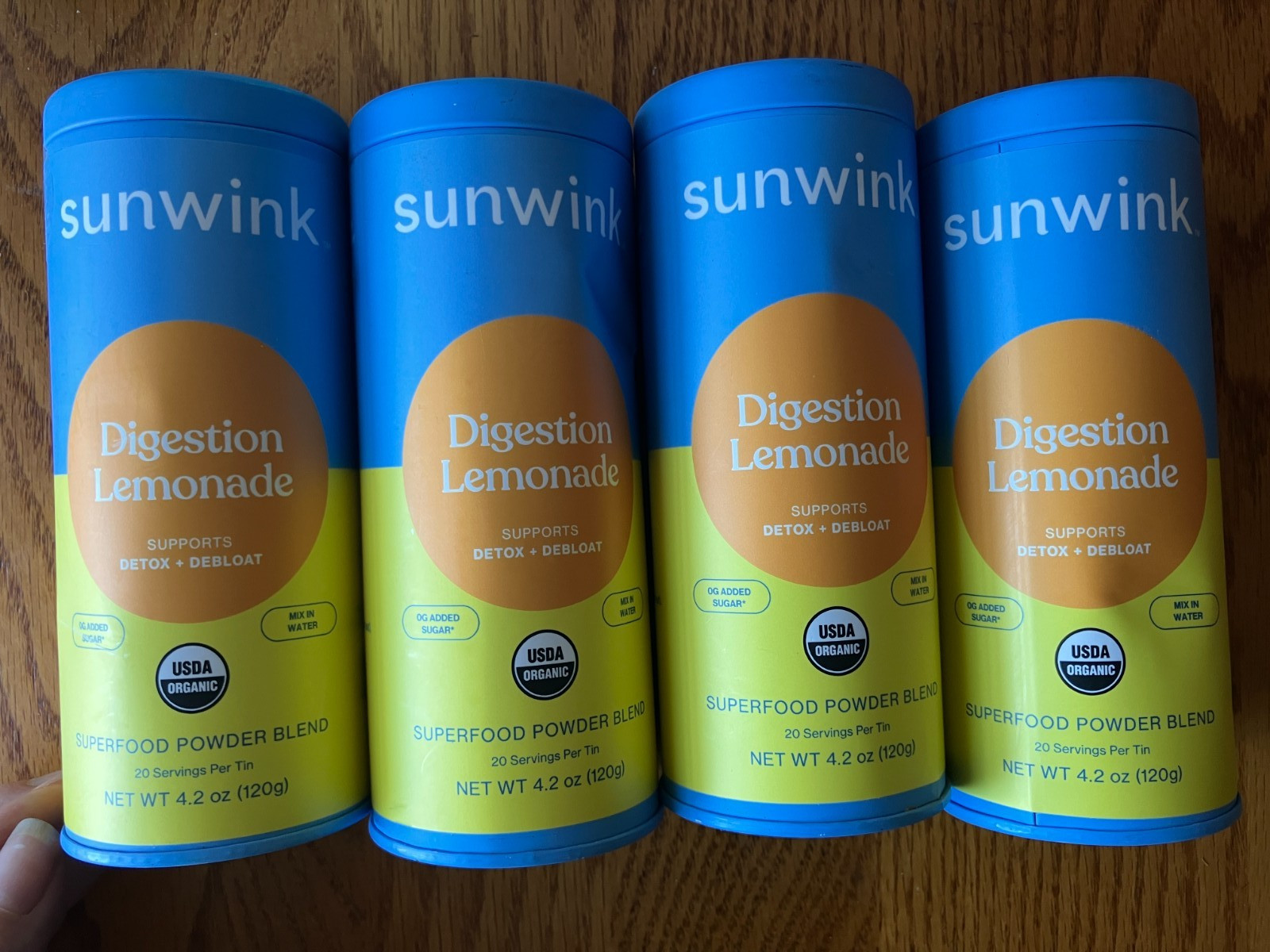 4 jars sunwink digestion lemonade superfood powder 80 servings discontinued htf!
