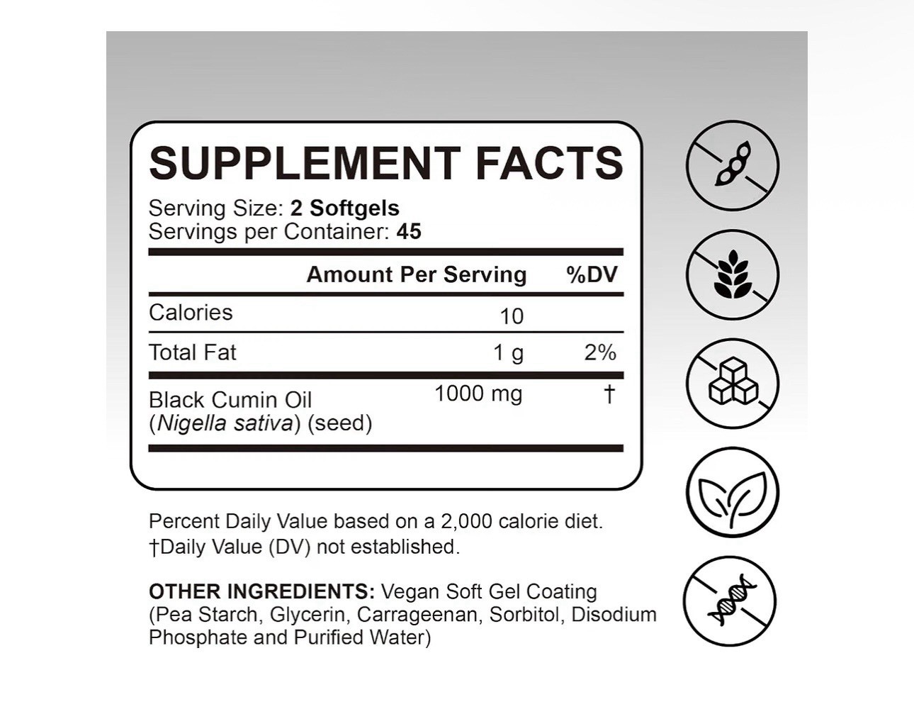 Xywalo Black Seed Oil Softgels 1000mg 90 Count Vegan Immune & Digestive