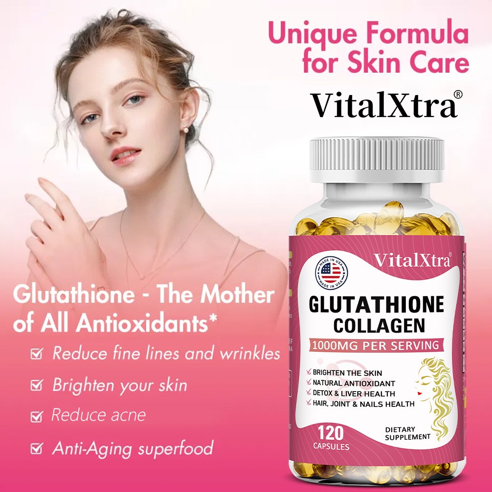 L-Glutathione with Collagen, ALA Skin Brightening&Antioxidant Formula 30~120CT