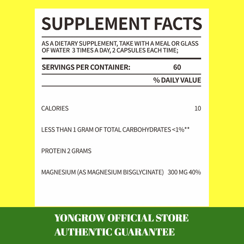 Magnesium Glycinate 300mg – Supports Heart, Brain, Bone, Mood & Muscle Health