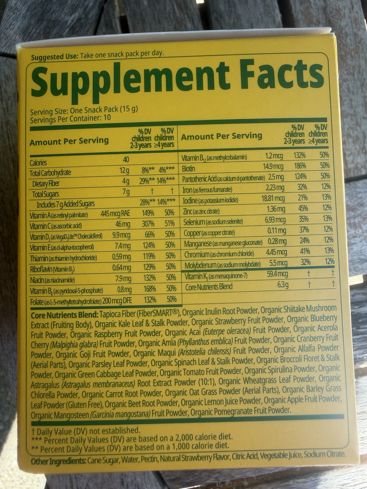 grüns Kids Superfoods Greens Gummies Strawberry Vegan Gluten-Free 10 Packs