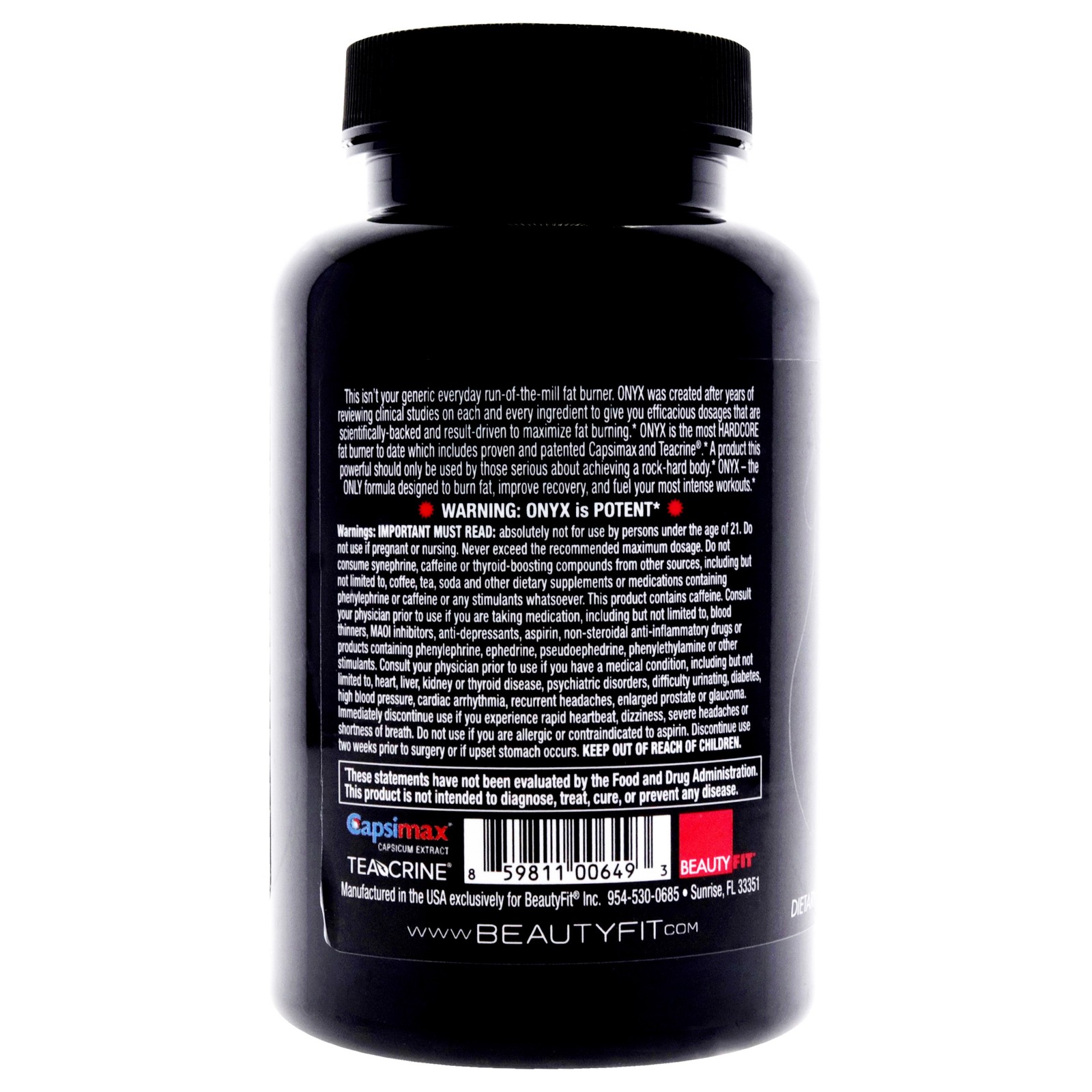 2 Pack Onyx Rapid Fat-Loss Formula Capsules by BeautyFit for Women – 60 Count
