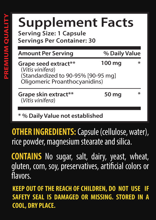 Antioxidant rich – GRAPE SEED EXTRACT – GREEN TEA EXTRACT COMBO – grape seed