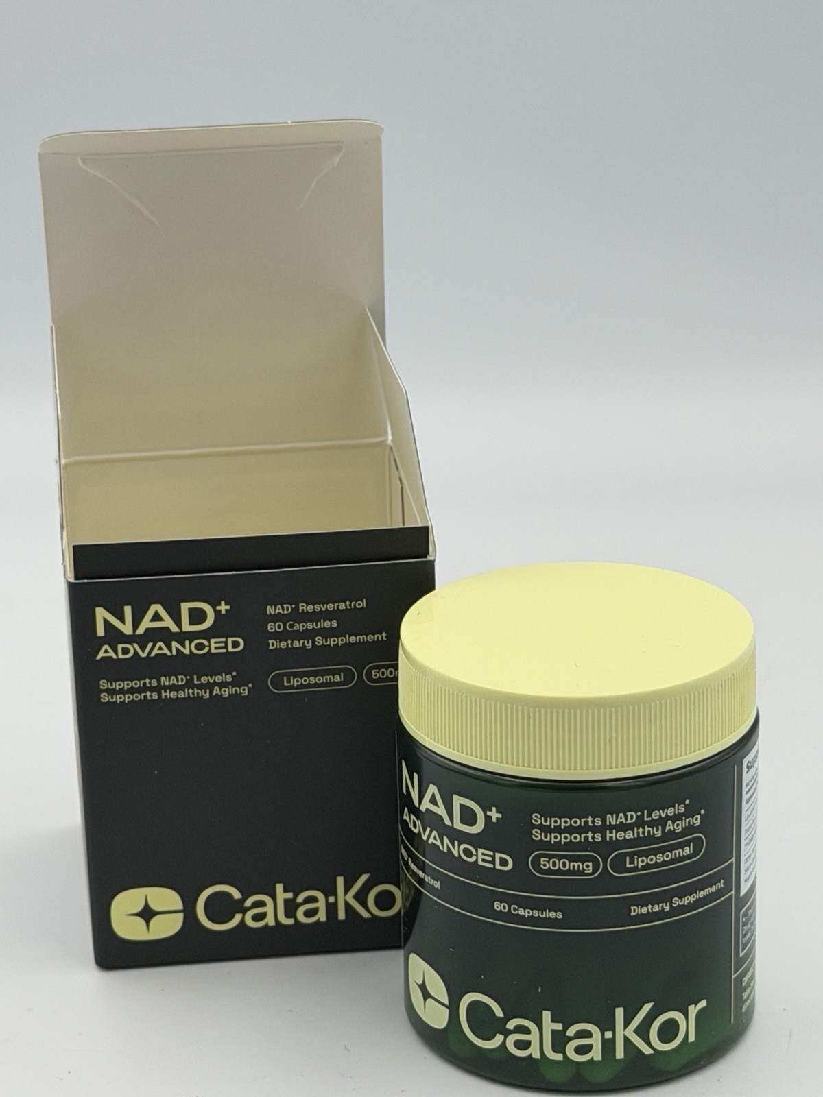 Cata-Kor NAD+ Advanced Liposomal NAD+ + Trans-Resveratrol 500mg Capsules 60 Ct