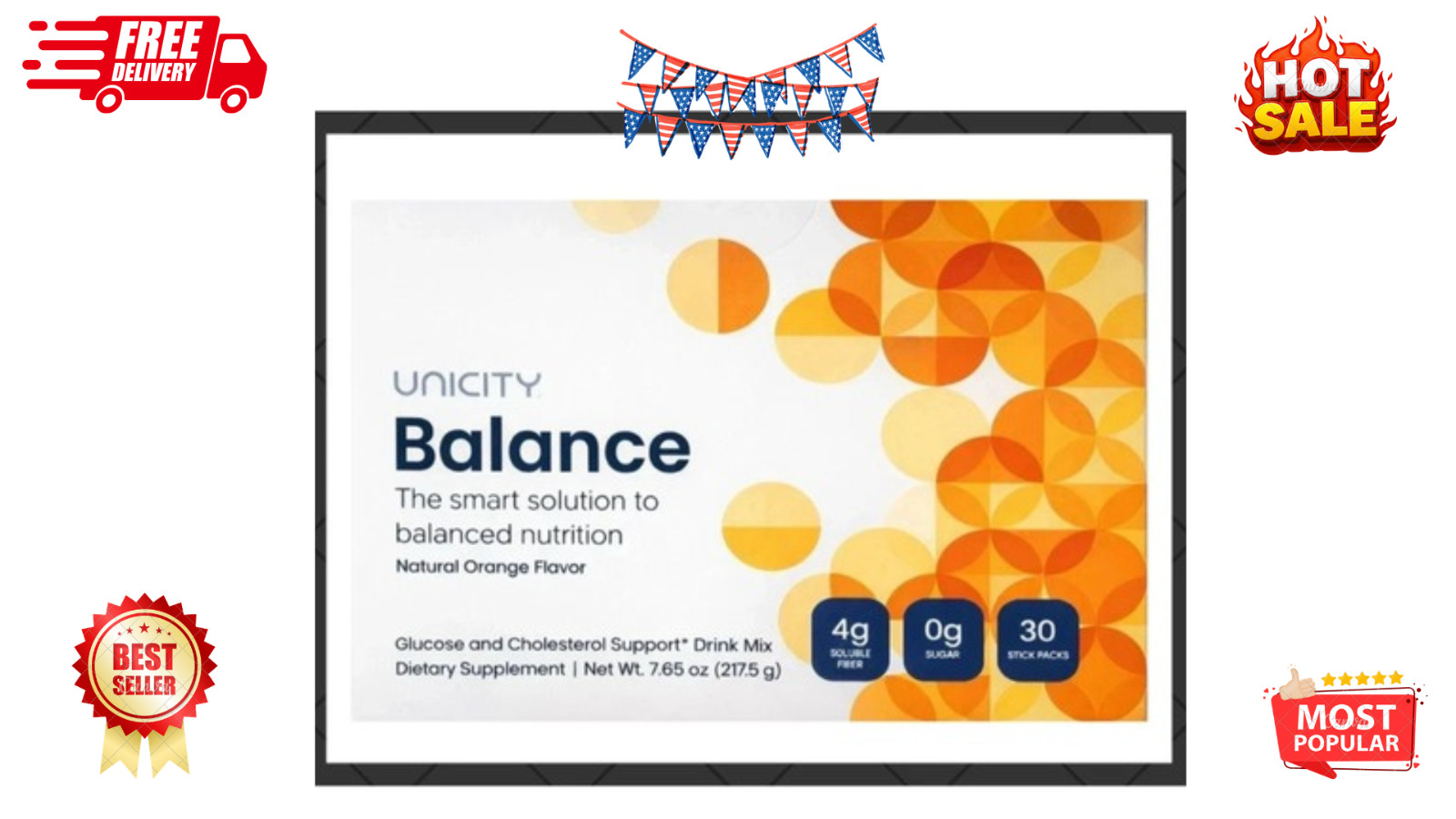 Unicity BALANCE 30 Packets/Stick ORANGE Flaour Exp 5/2/2027 Free Shipping
