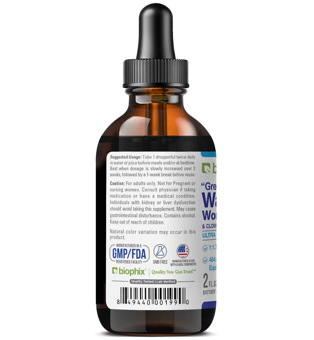 Biophix Fresh Green Black Walnut Extract 60 ml 2 oz