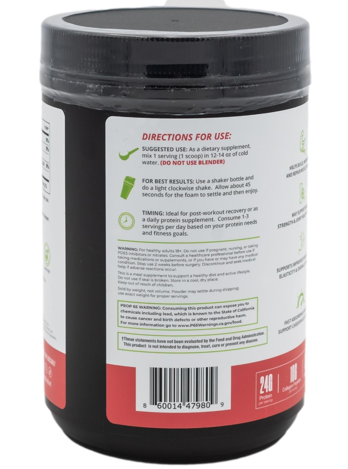 POWER PLAY FUEL Clear Protein & Collagen Peptides Powder – Strawberry Kiwi