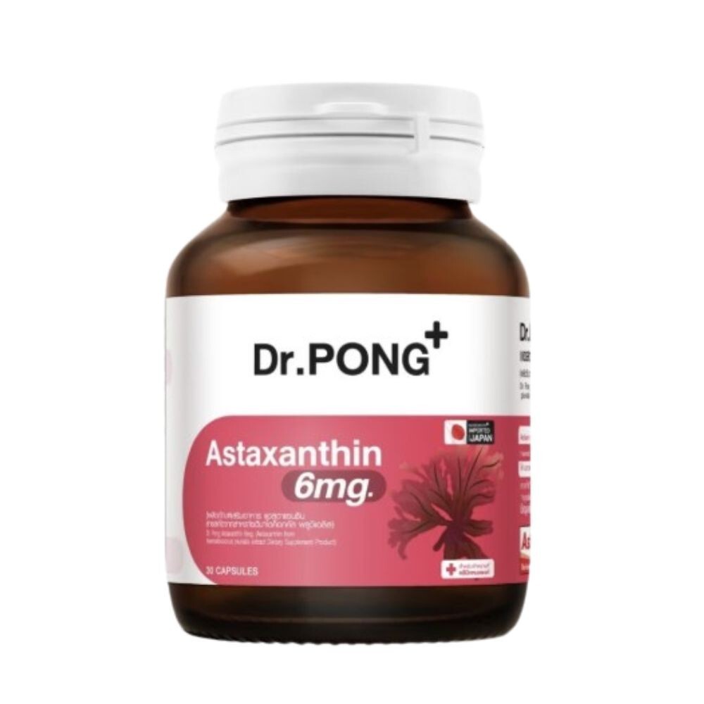 Dr.Pong Natural Astaxanthin 6mg AstaREAL Japan Anti-Aging Supplement Skin Health
