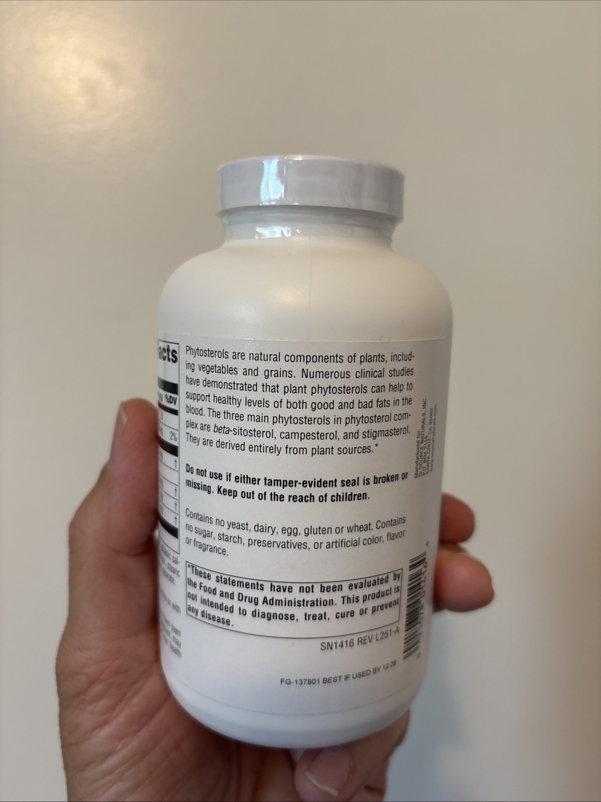 Source Naturals Mega Strength Beta Sitosterol 375 mg, 120 Tablets