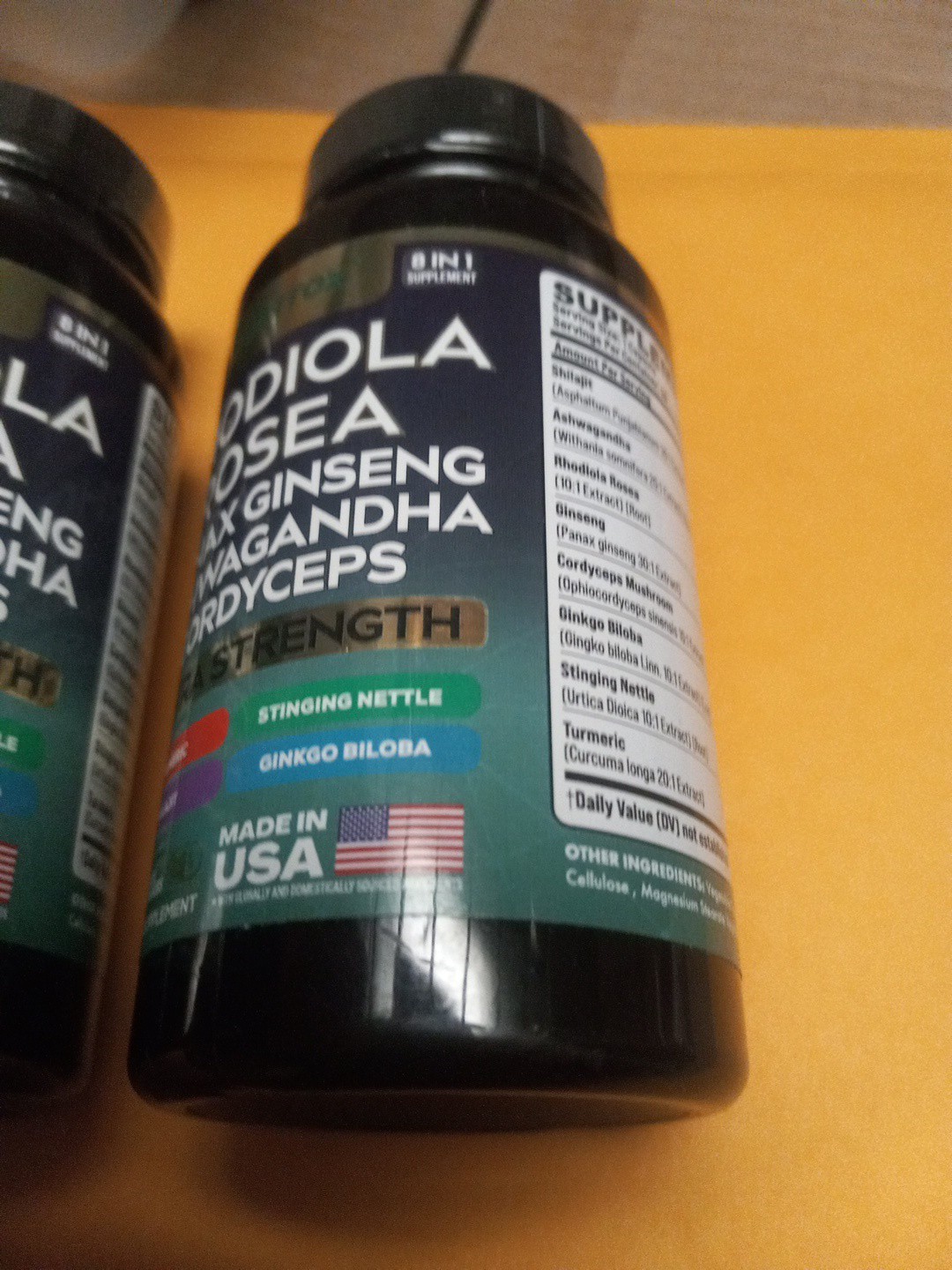 Adaptogen Blend With Rhodiola Ginseng Ashwagandha Mushroom 2 Pack