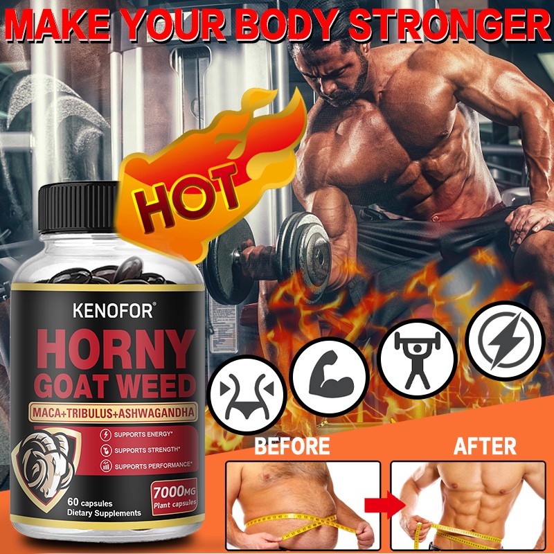 Horny Goat Weed 60 Capsules Maca Root Extract Panax Ginseng Tribulus Terrestris