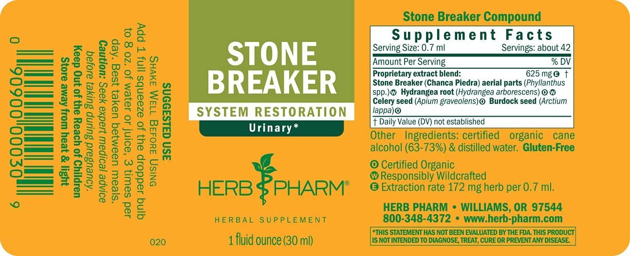 Herb Pharm Stone Breaker (Chanca Piedra) Compound for Urinary System Support – 1