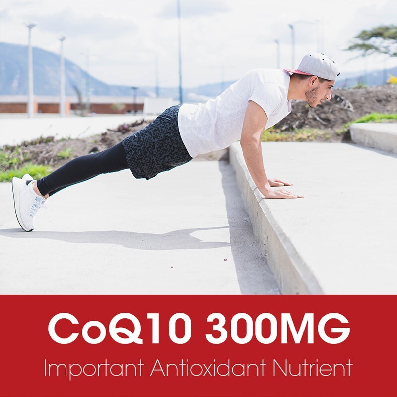 300mg Coenzyme Q-10 Antioxidant,Heart Health Support,Increase Energy&Stamina