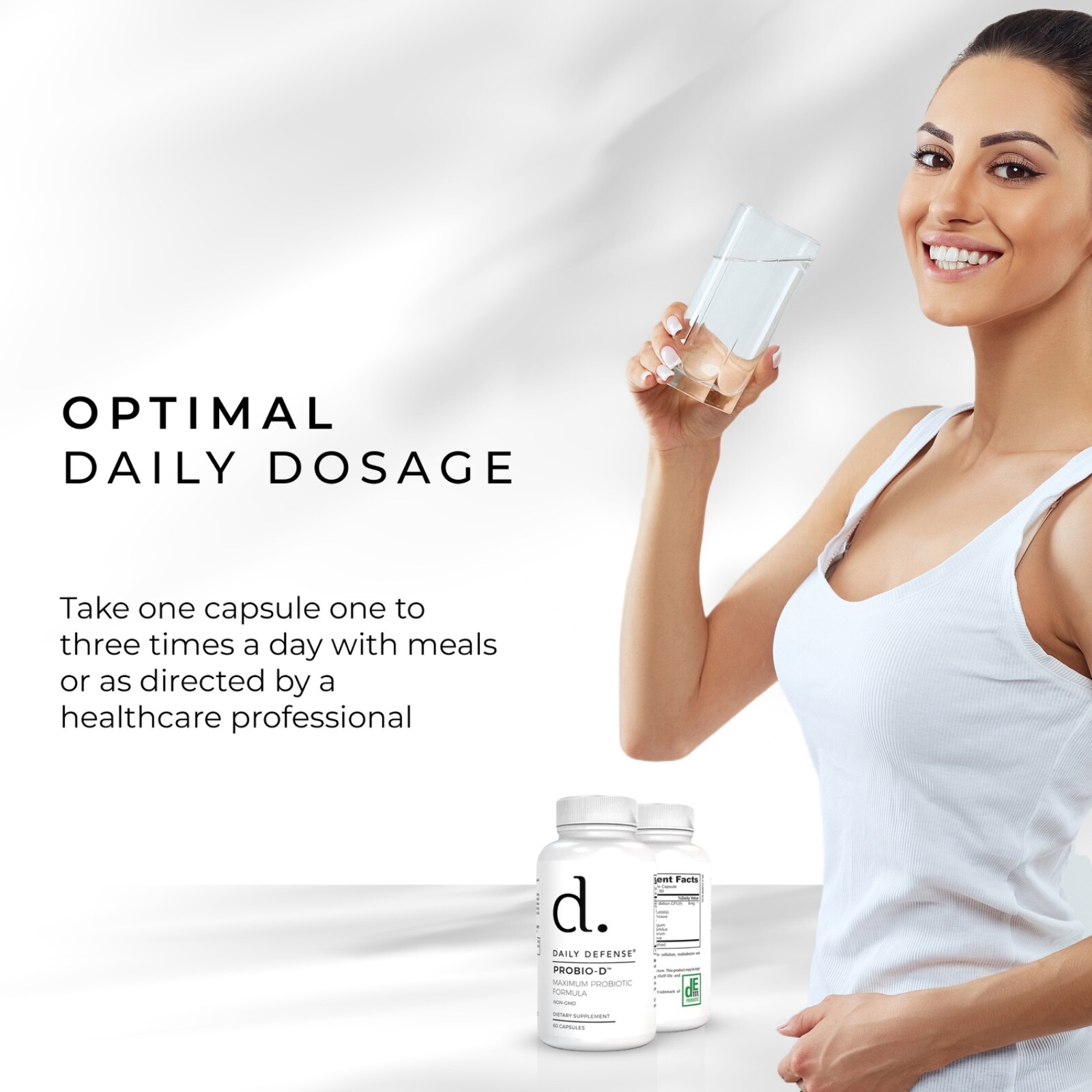 Daily Defense PROBIO-D Probiotics Healthy Digestion Support Immune Support
