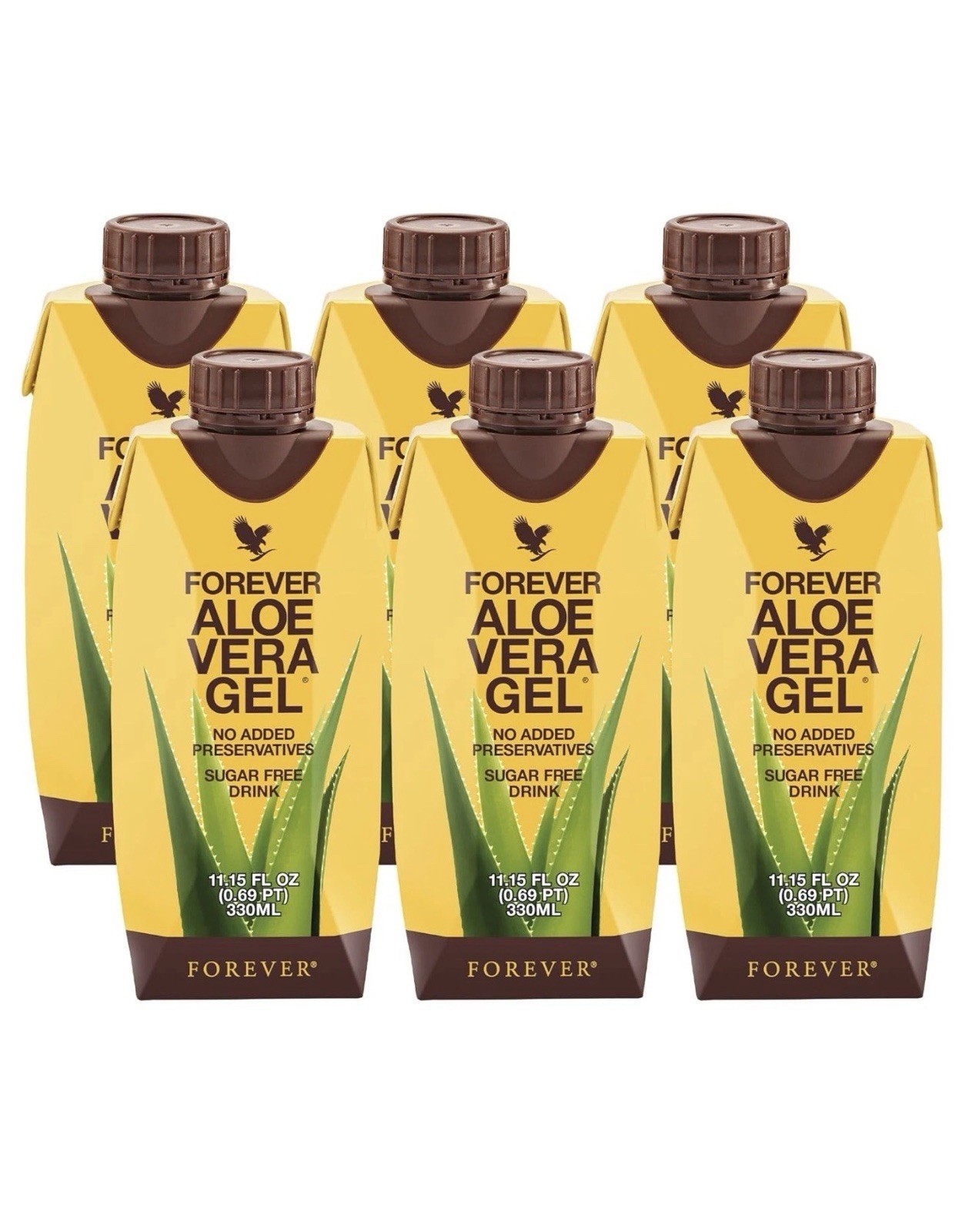 Forever Aloe Vera Sugar-Free Gel Drink No Added Preservatives 330ml 6 Pack