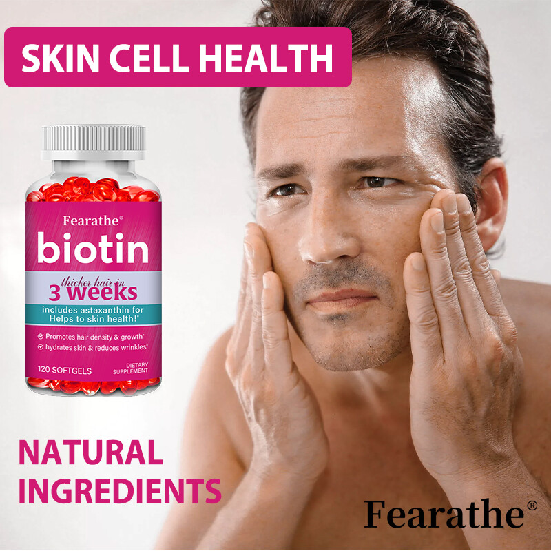 Thicker Hair in 3 Weeks – Biotin w/ Astaxanthin – Hair, Skin & Nails Health