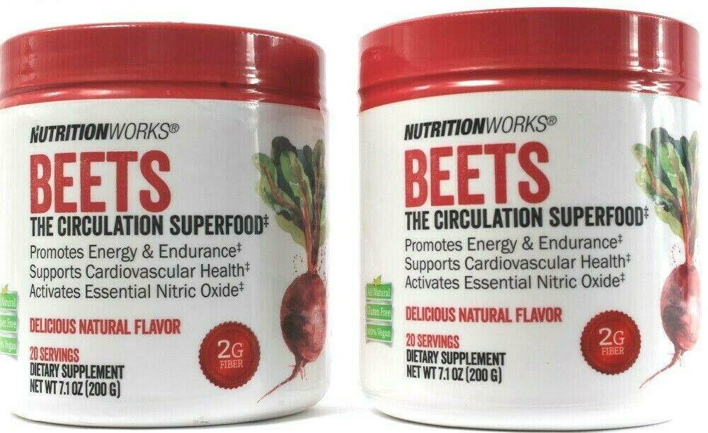 2 PACK NUTRITION WORKS BEETS THE CIRCULATION SUPER FOOD PROMOTES ENERGY