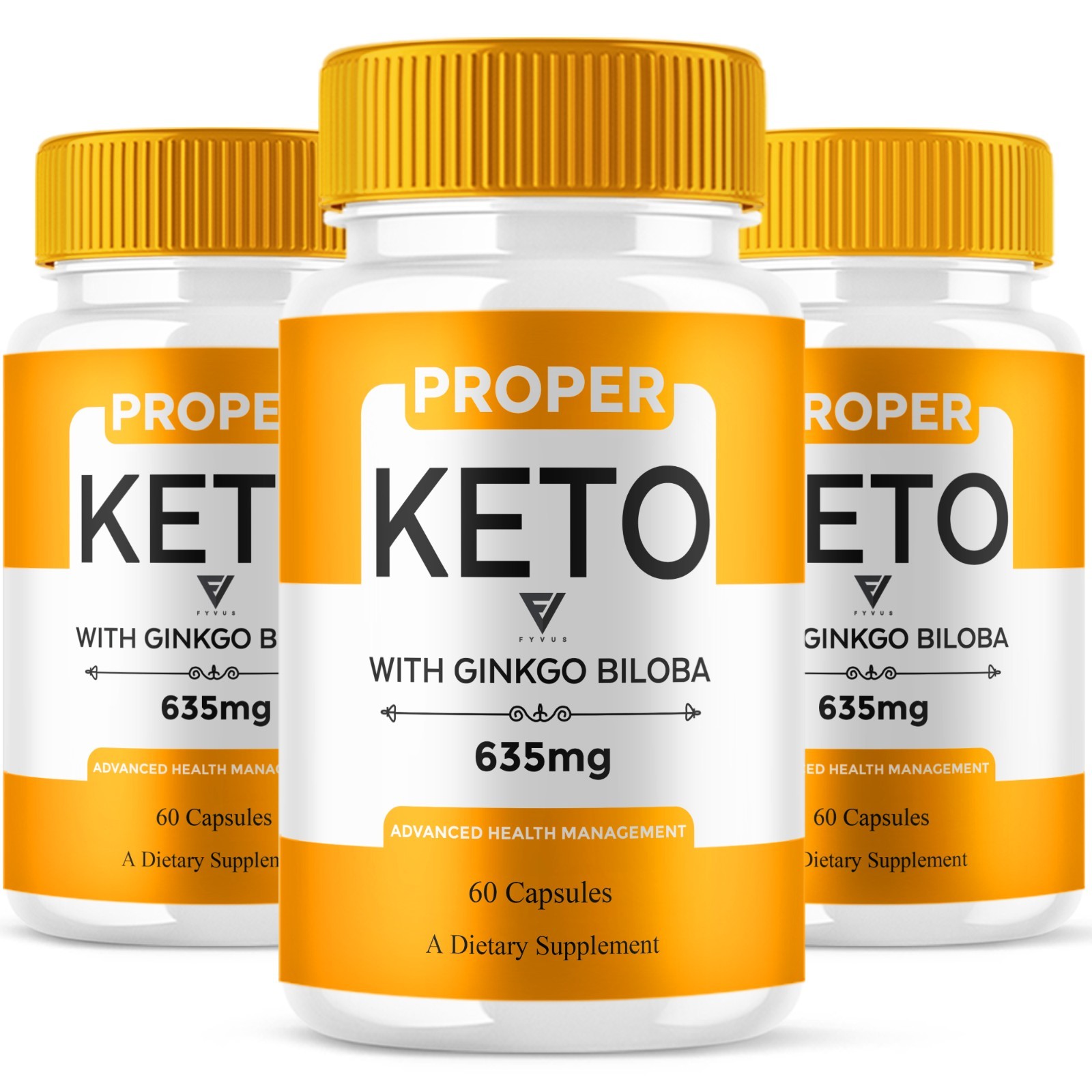 (3 Pack) Proper Keto Capsules, ProperKeto Maximum Strength Pills (180 Capsules)