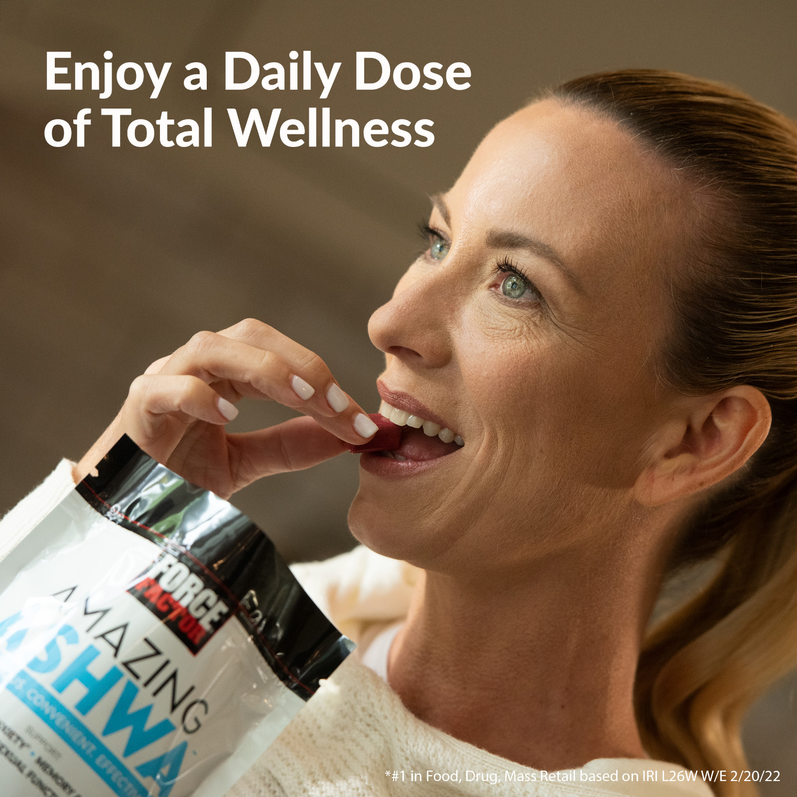 Force Factor Amazing Ashwa Soft Chews w/ KSM-66 Ashwagandha for Stress Support