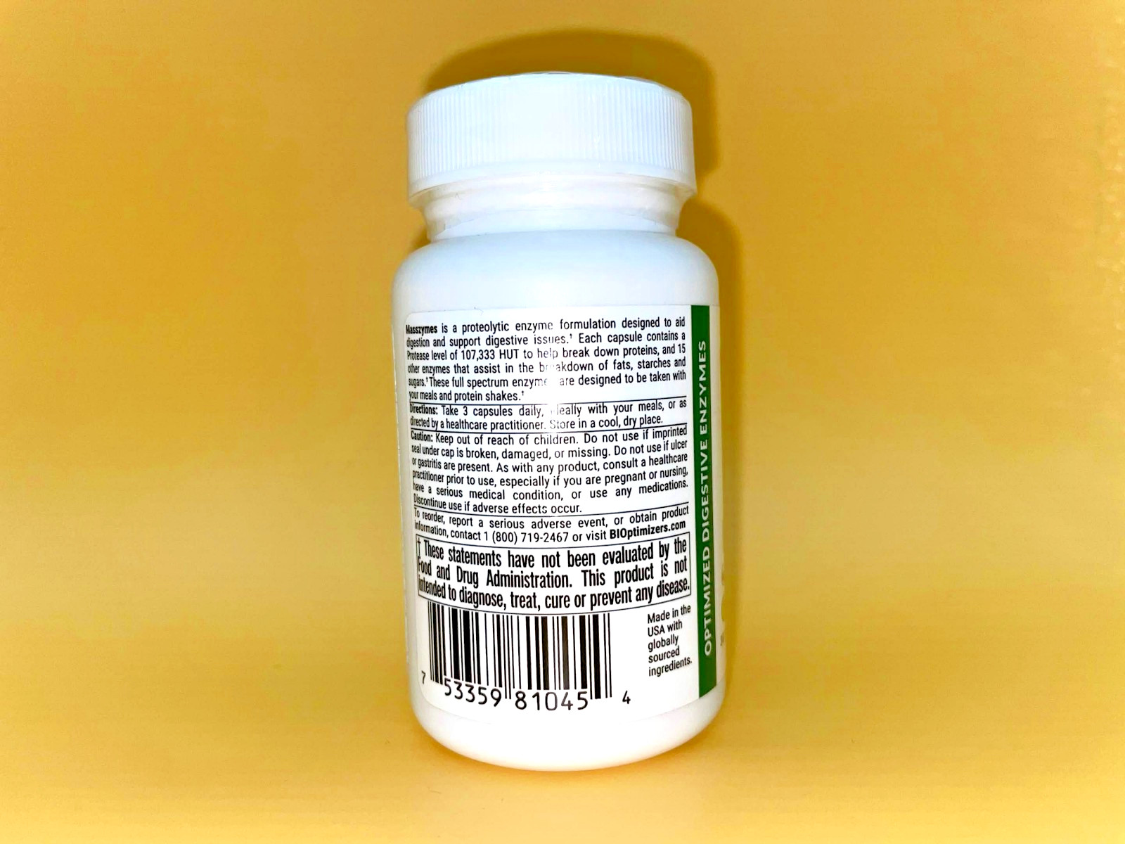 BiOptimizers Masszymes Advanced Enzyme Formula Version 4.0 30 Caps NEW