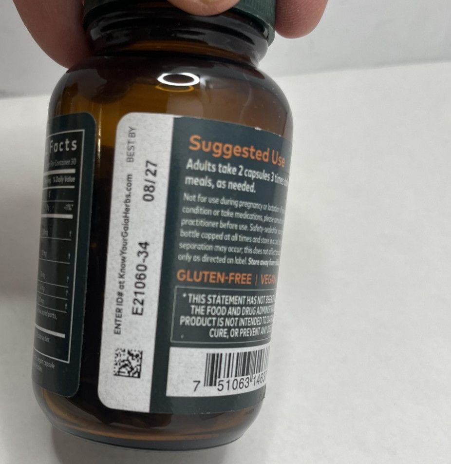 Gaia 2pk Herbs Turmeric Supreme Ache 60 Caps Exp 8/27 Joint Muscle Support