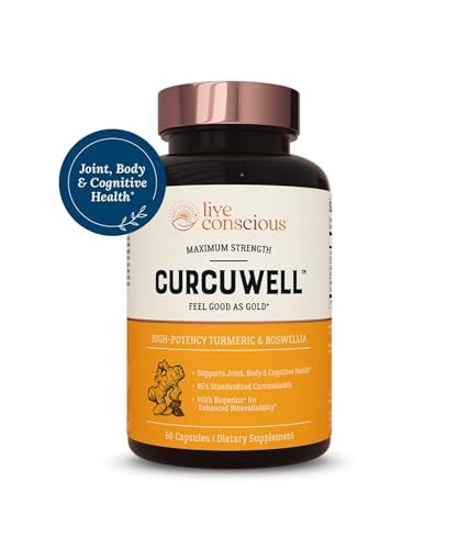 Live Conscious CurcuWell – Curcumin and Boswellia Blend 60 Count (Pack of 2)