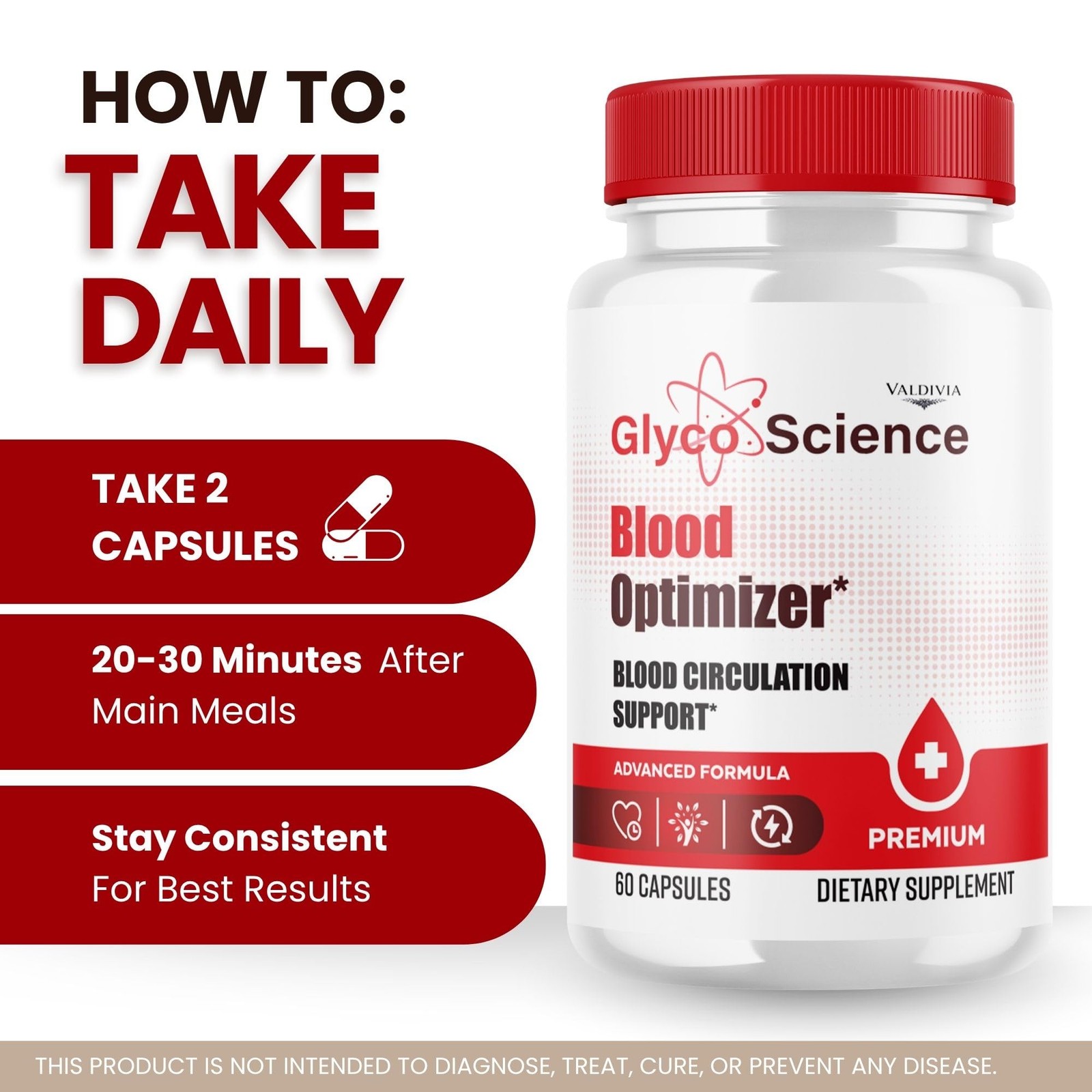 GlycoScience Blood Sugar Support Supplement Capsules Natural 1 Pack 60Ct