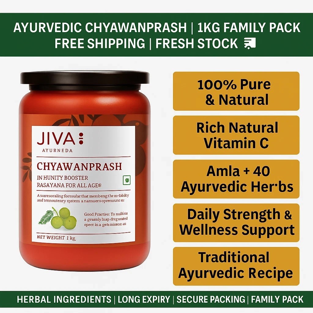 Jiva Chyawanprash 1kg | Ayurvedic Natural Rejuvenator & Vitamin C Support | 1 Pc