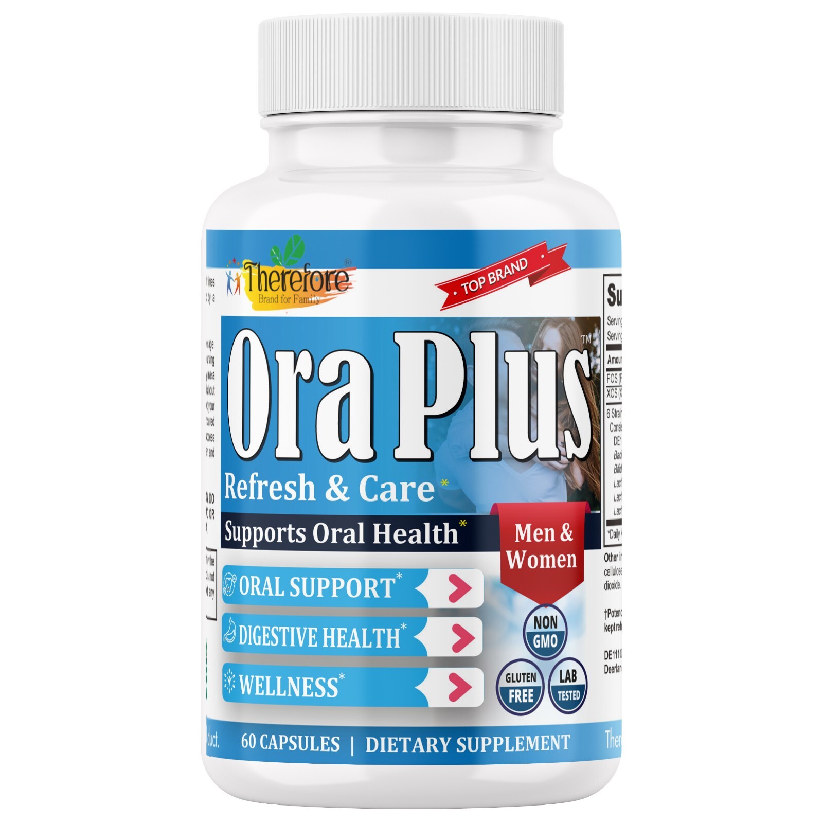 Ora Plus Oral Health Probiotics, Help Control Bad Breath, Digestive Health 60 Ct