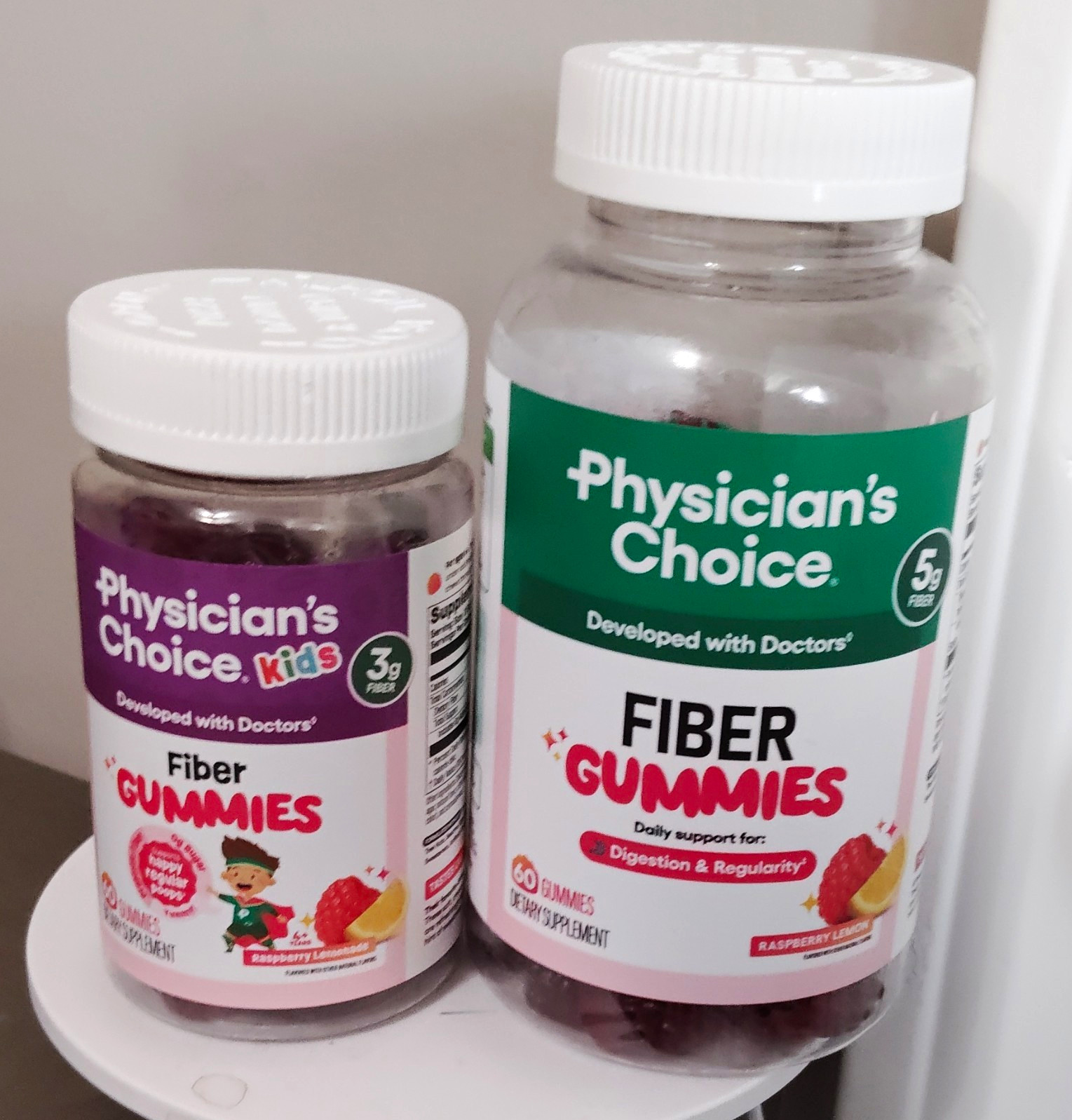 Physician’s Choice Fiber Gummies Digestive Support Raspberry Lemon 60 ct Kids