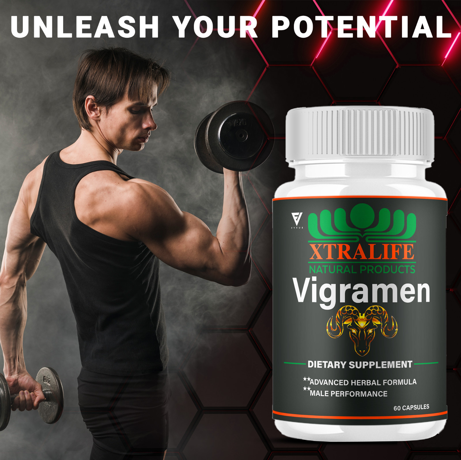 Vigramen Pills Vigra Men Maximum Performance Supplement (60 Capsules)