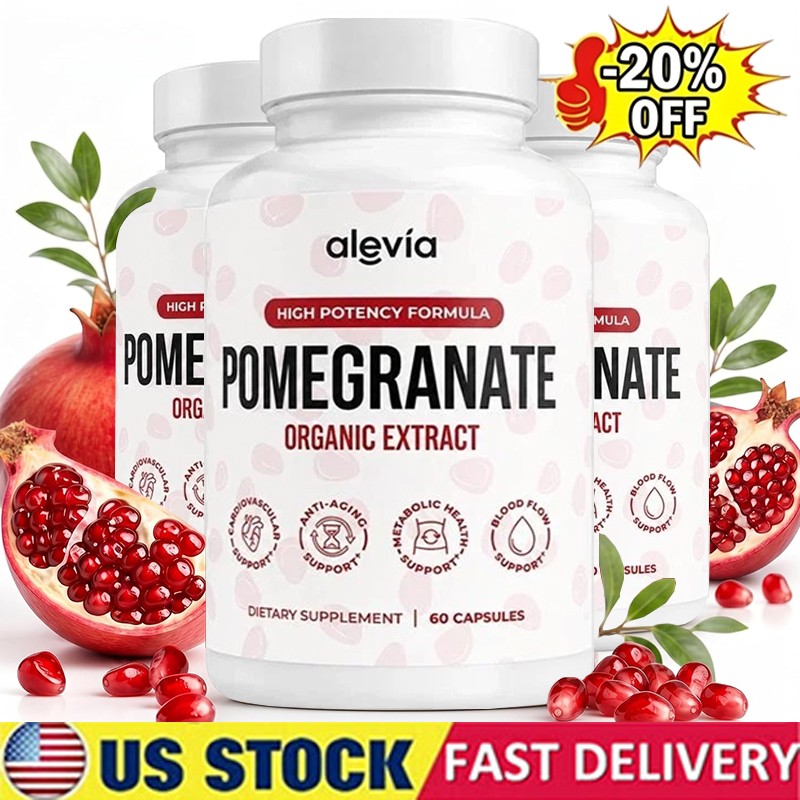 3X Alevia Pomegranate Capsules 60ct Organic Extract Antioxidant US