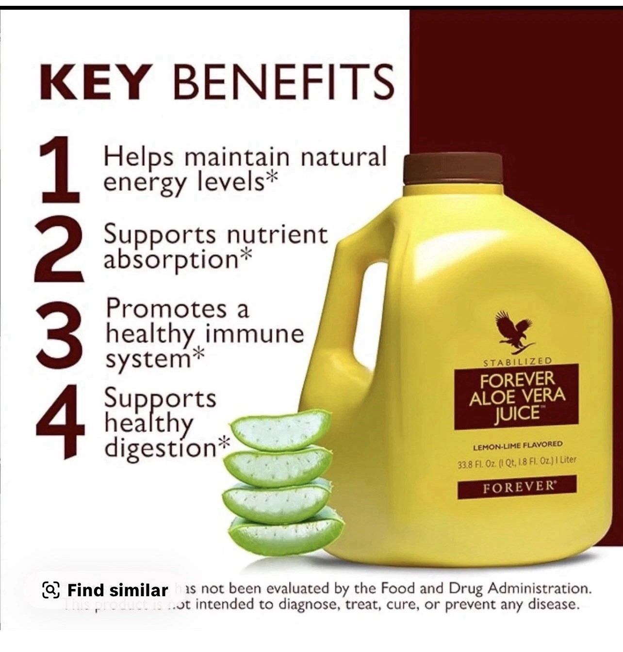 Forever Aloe Vera Juice Lemon-Lime 33.8oz Immune Digestive Support 6 Pack