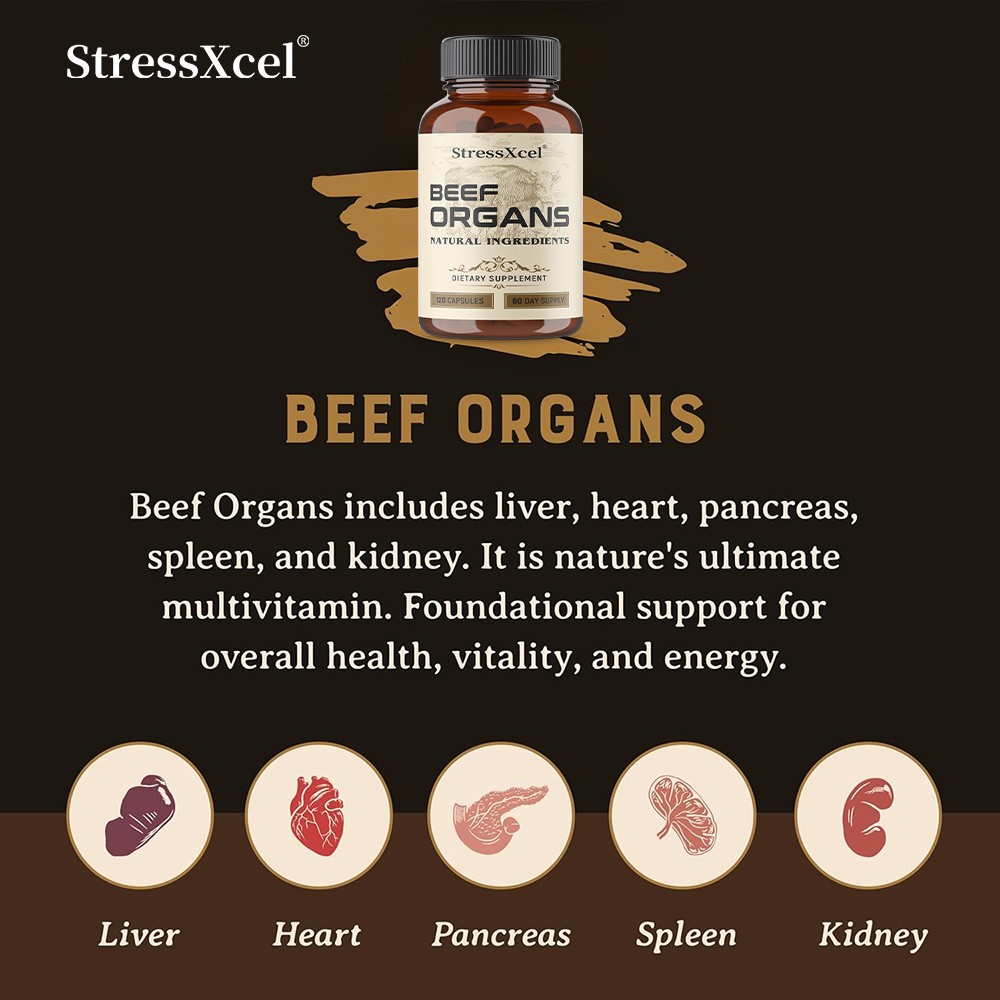 Grass Fed Beef Liver 3000mg Supplement, 30/60/120 Caps, Nature’s Multivitamin