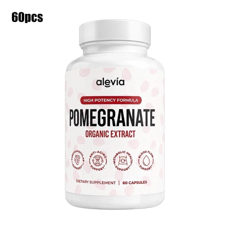 3 pack Alevia Pomegranate Capsules ，60ct Organic Extract Antioxidant Exp-2028