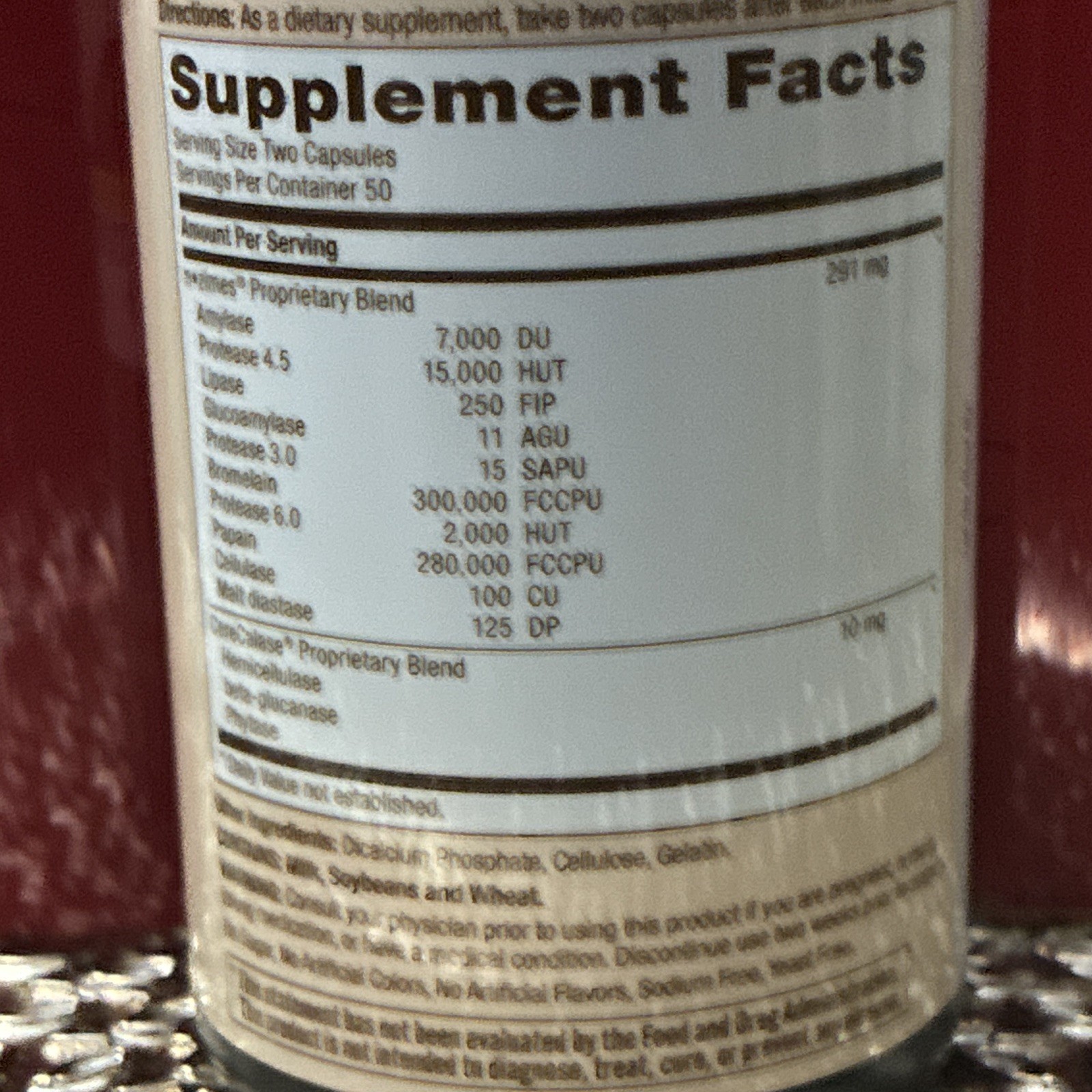 GNC Super Digestive Enzymes Digestive Support 100 Capsules No Artificial Flavors